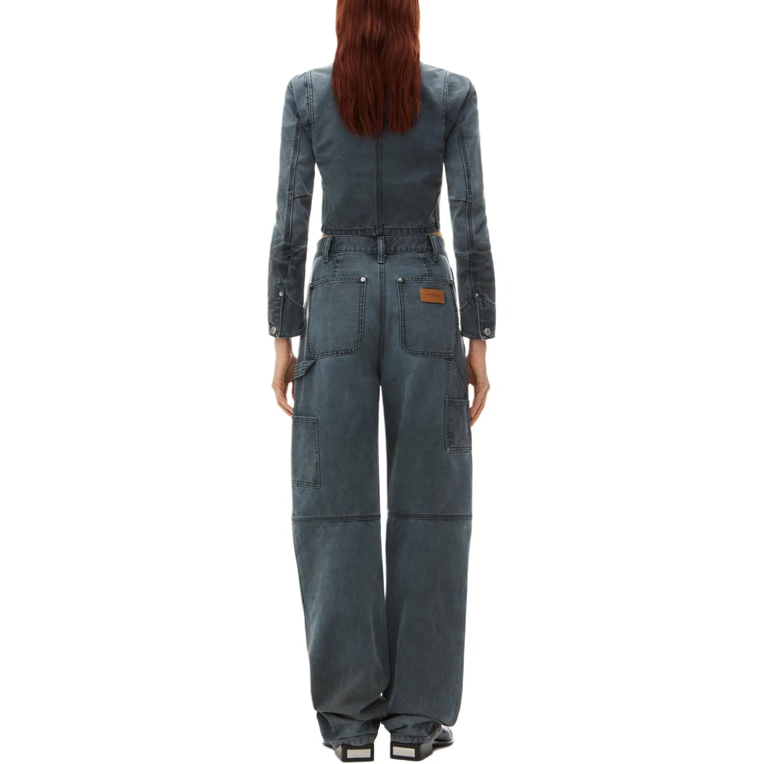 Женские джинсы с серо-голубым цветом Alexander Wang, Gray Blue — фото 4