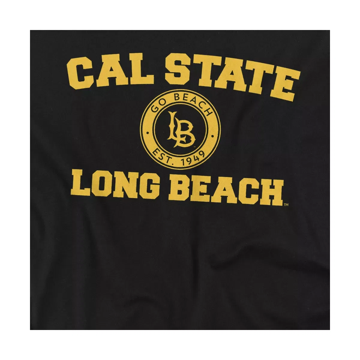 Детское боди-комбинезон с принтом California State University Long Beach Circle Logo NCAA, Black — фото 2