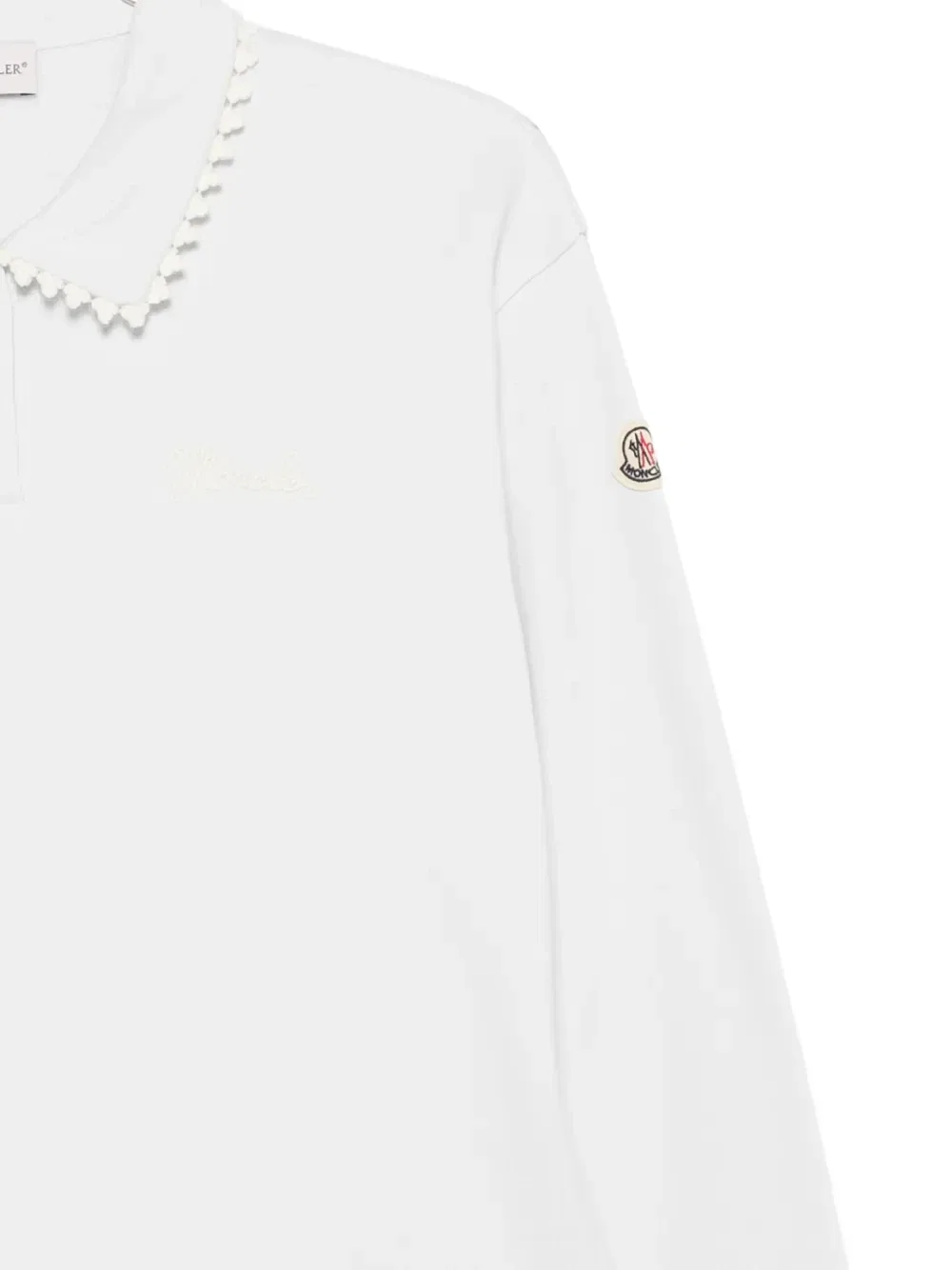 Толстовка с отделкой крючком Moncler Enfant, белый — фото 3