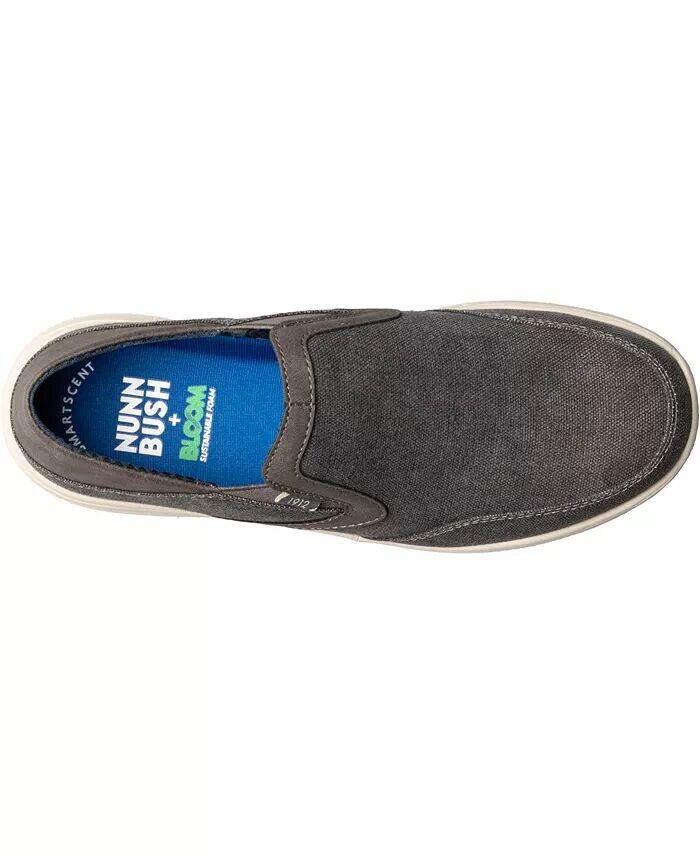 Мужские туфли без шнуровки Conway Ez Canvas Moc Toe Nunn Bush, серый — фото 4