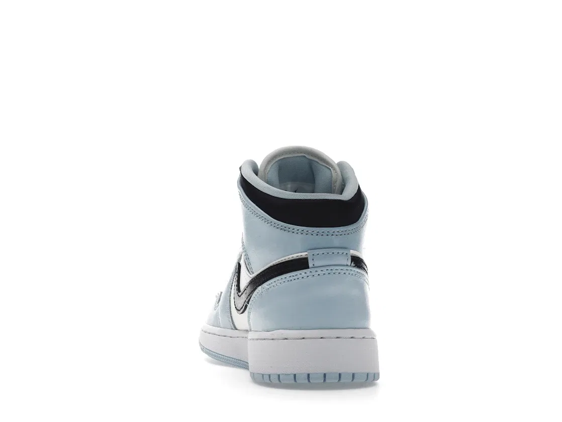 Детские кроссовки Lifestyle с принтом Jordan 1 Mid Jordan, Ice Blue/Black-Sail-White — фото 4