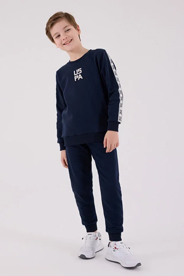 Детский спортивный комплект для мальчиков из футера U.S. Polo Assn., Navy Blue — фото 3