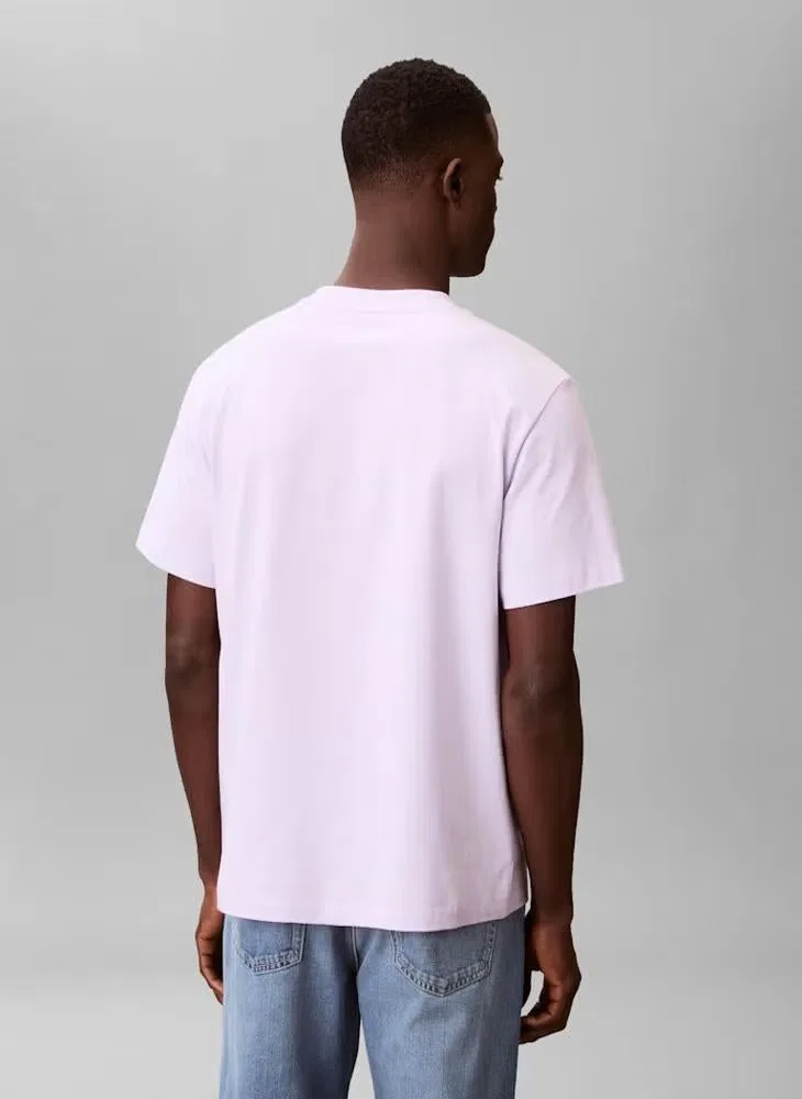 Футболка с принтом Fade Logo Calvin Klein, лиловый — фото 2