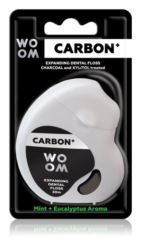 

Вощеная зубная нить черного цвета WOOM Carbon+ Dental Floss