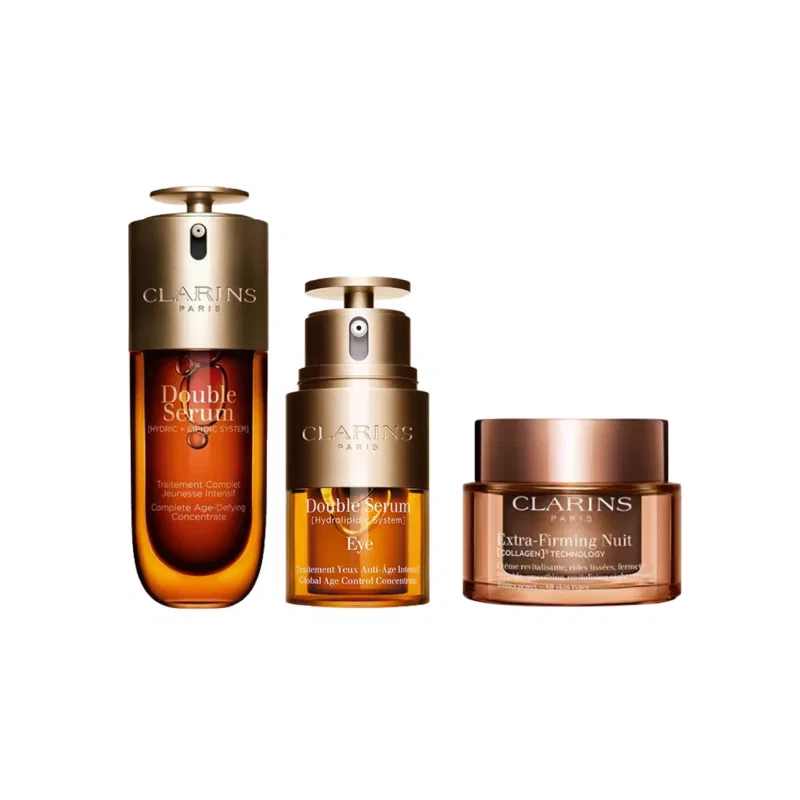 Набор средств по уходу за кожей Double Extraction Serums 75ml+Spring Night Cream 50ml+Double Extraction Eye Cream 20ml, CLARINS — фото 4