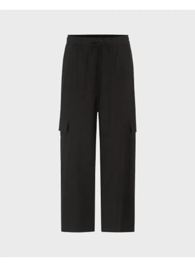 Брюки карго с большими карманами Zara, черный