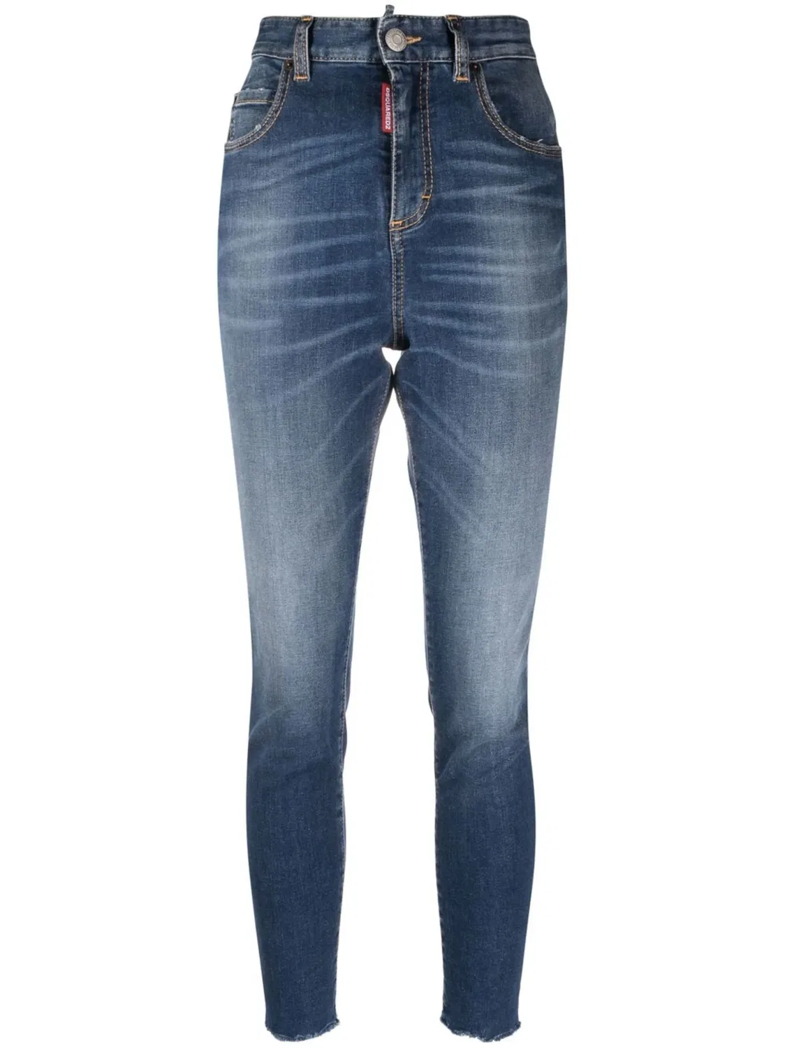 Укороченные Узкие Джинсы DSQUARED2, синий