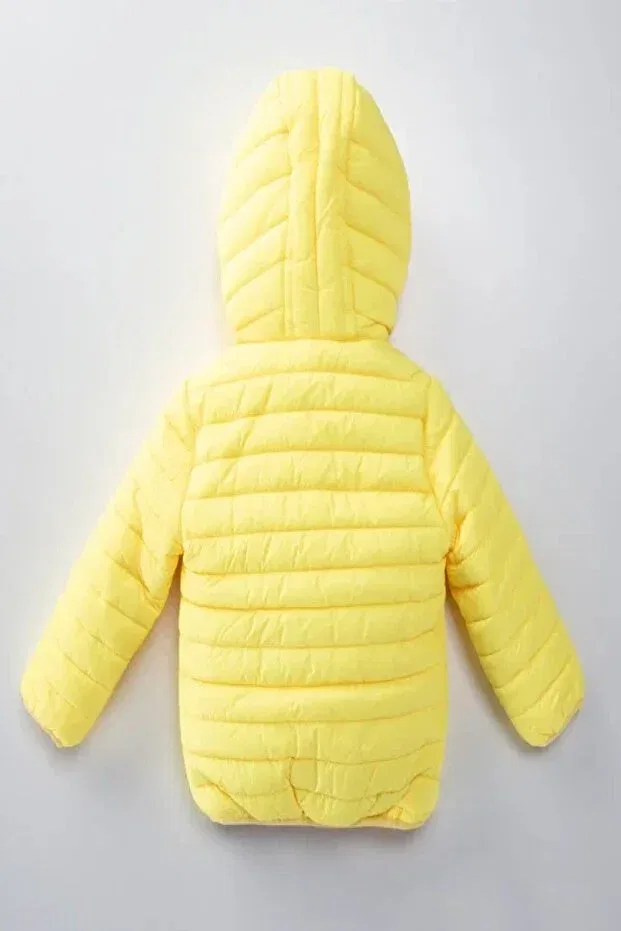 Детское для девочек пальто с капюшоном Dekubaby, Yellow — фото 4