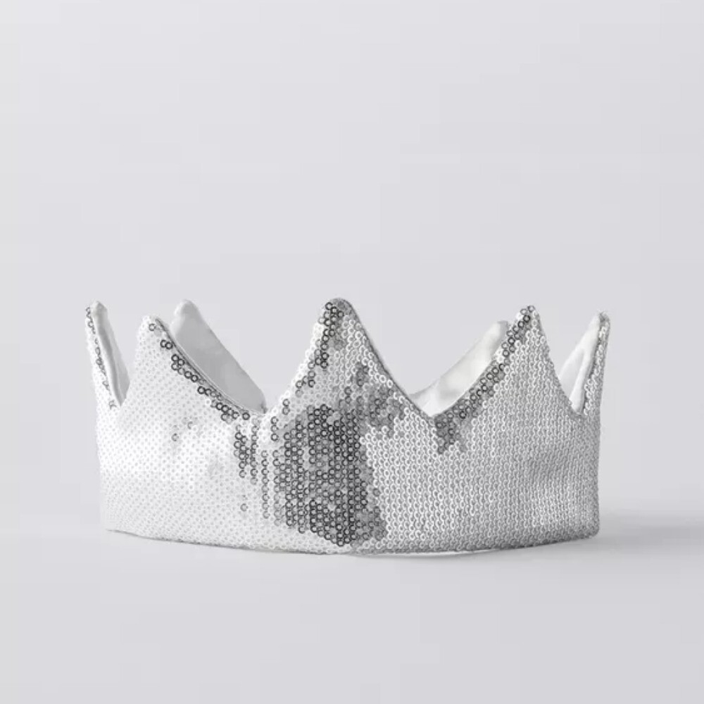 

Корона для маскарадного костюма, Zara Sequinned, серебристый