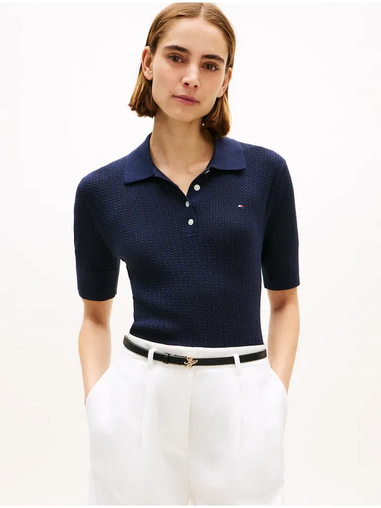 Свитер поло TOMMY HILFIGER, Navy