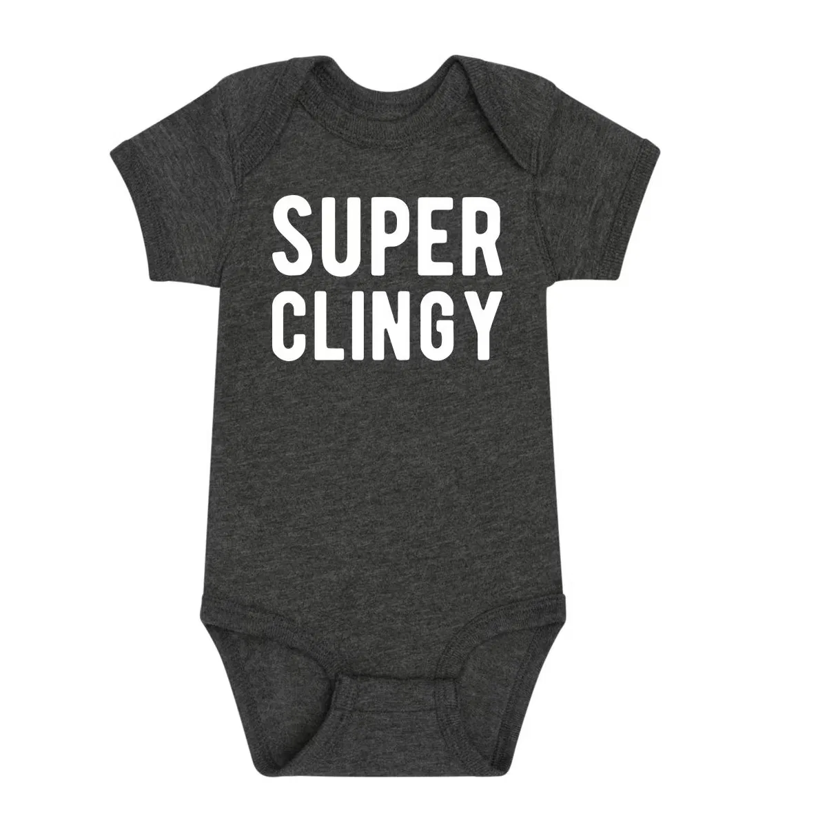 Боди-комбинезон с принтом Super Clingy Instant Message, Heather Charcoal