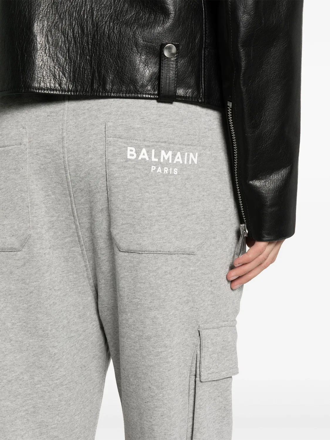Брюки-треники с логотипом от Balmain, светло-серый — фото 2
