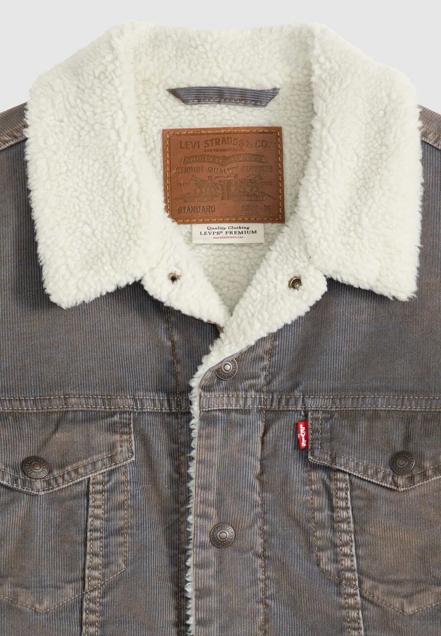 Куртка LEVI'S межсезонья 'TYPE 3' коричневого цвета — фото 4