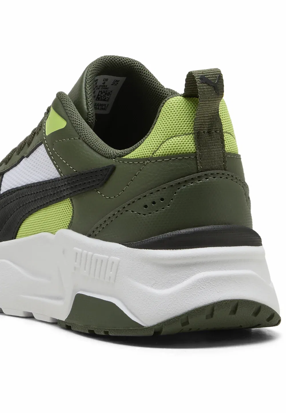 Кроссовки Trinity 2 lt jr унисекс Puma, White- Black-Moss Veil — фото 4