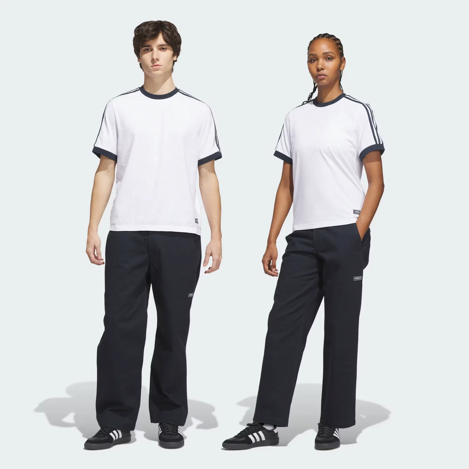 Универсальные брюки чинос прямого кроя Adidas Originals, Aurora Ink