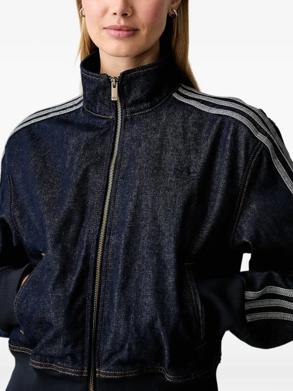 Джинсовая спортивная куртка Firebird Adidas, синий — фото 4
