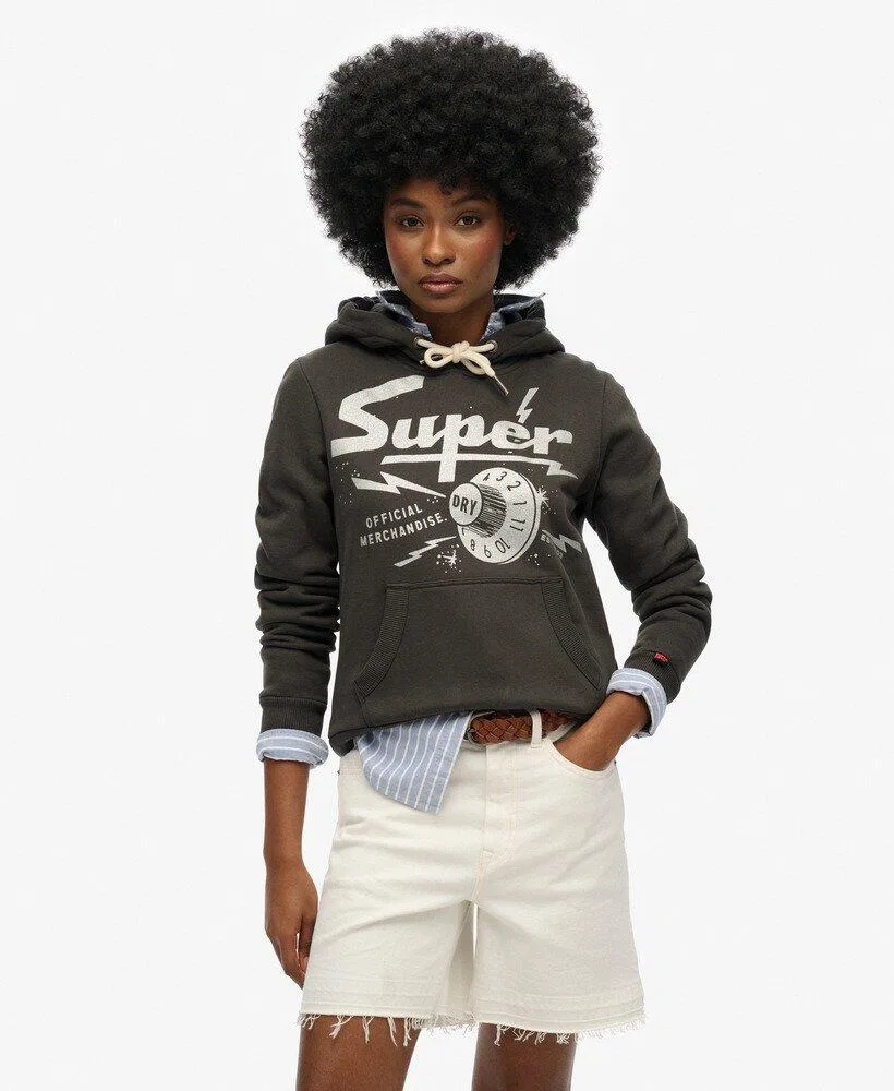 Мужское худи с принтом Merchandising Superdry, Schwarz