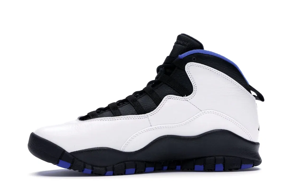 Детские кроссовки с принтом Jordan 10 Retro Orlando Jordan, White/Black-Royal-Metallic Silver — фото 3