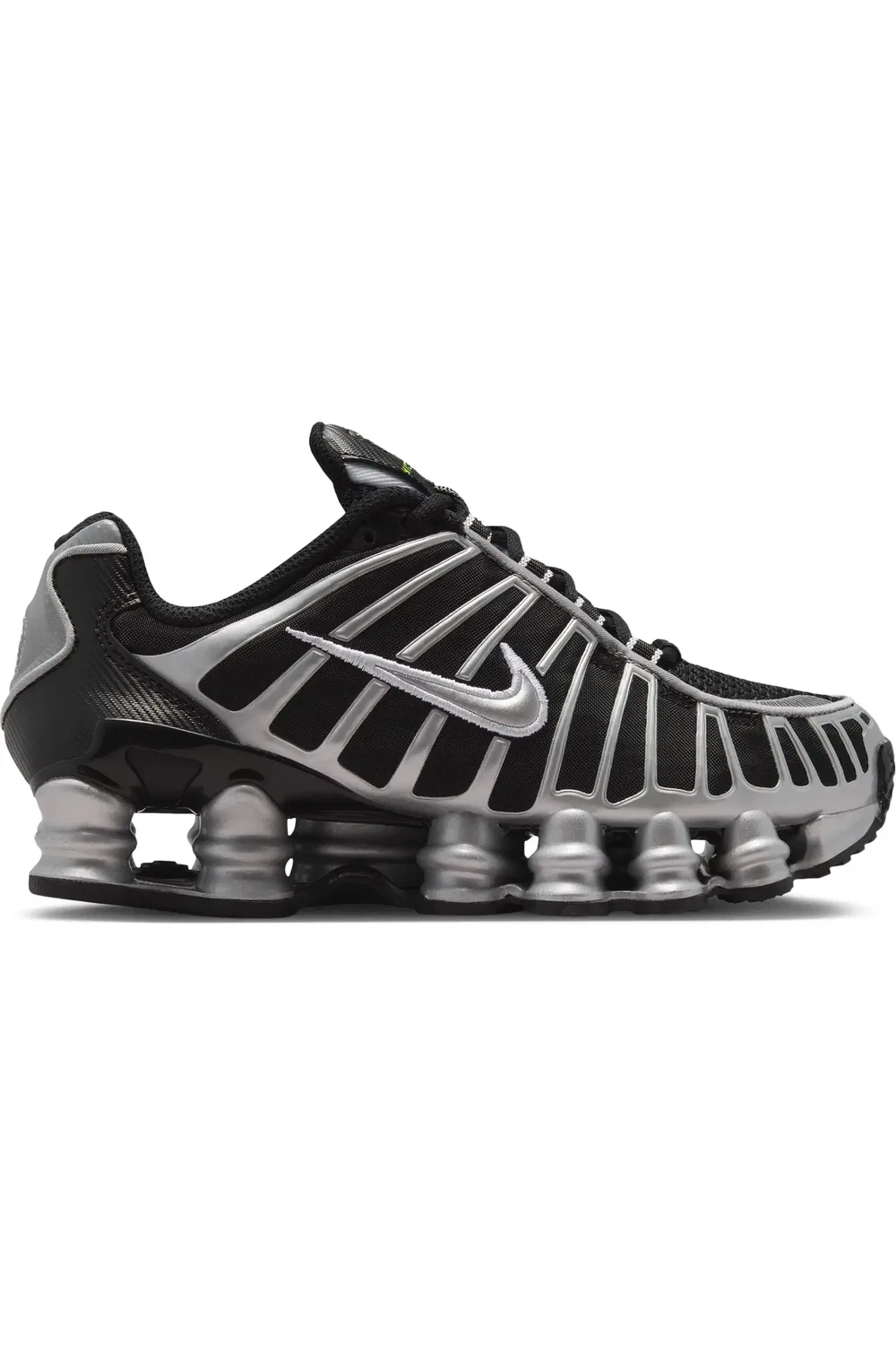 Детские кроссовки на массивной подошве Shox TL Nike, 010 Black/M Silv — фото 2