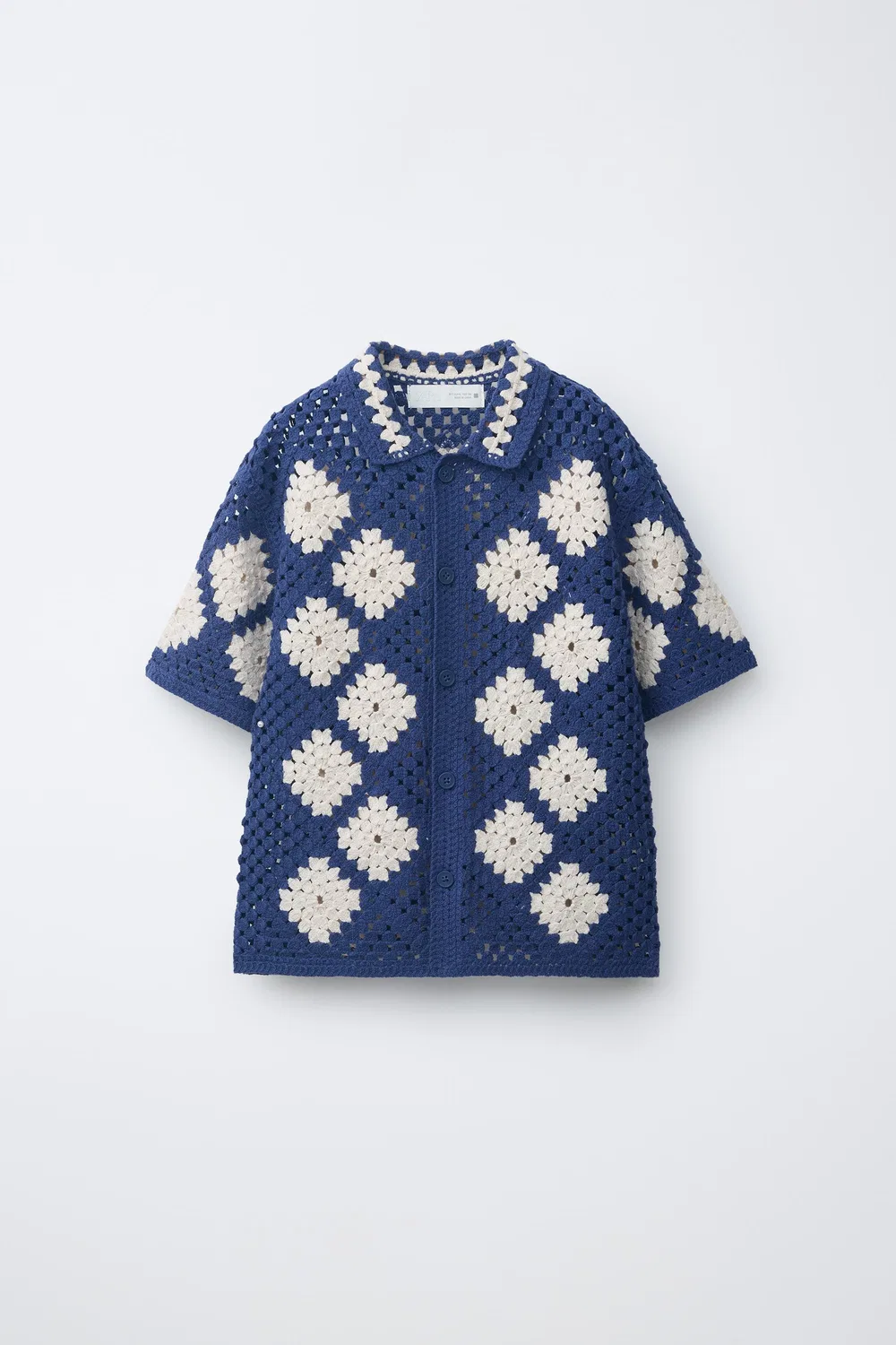 Вязаная толстовка ARGYLE ZARA, Navy Blue