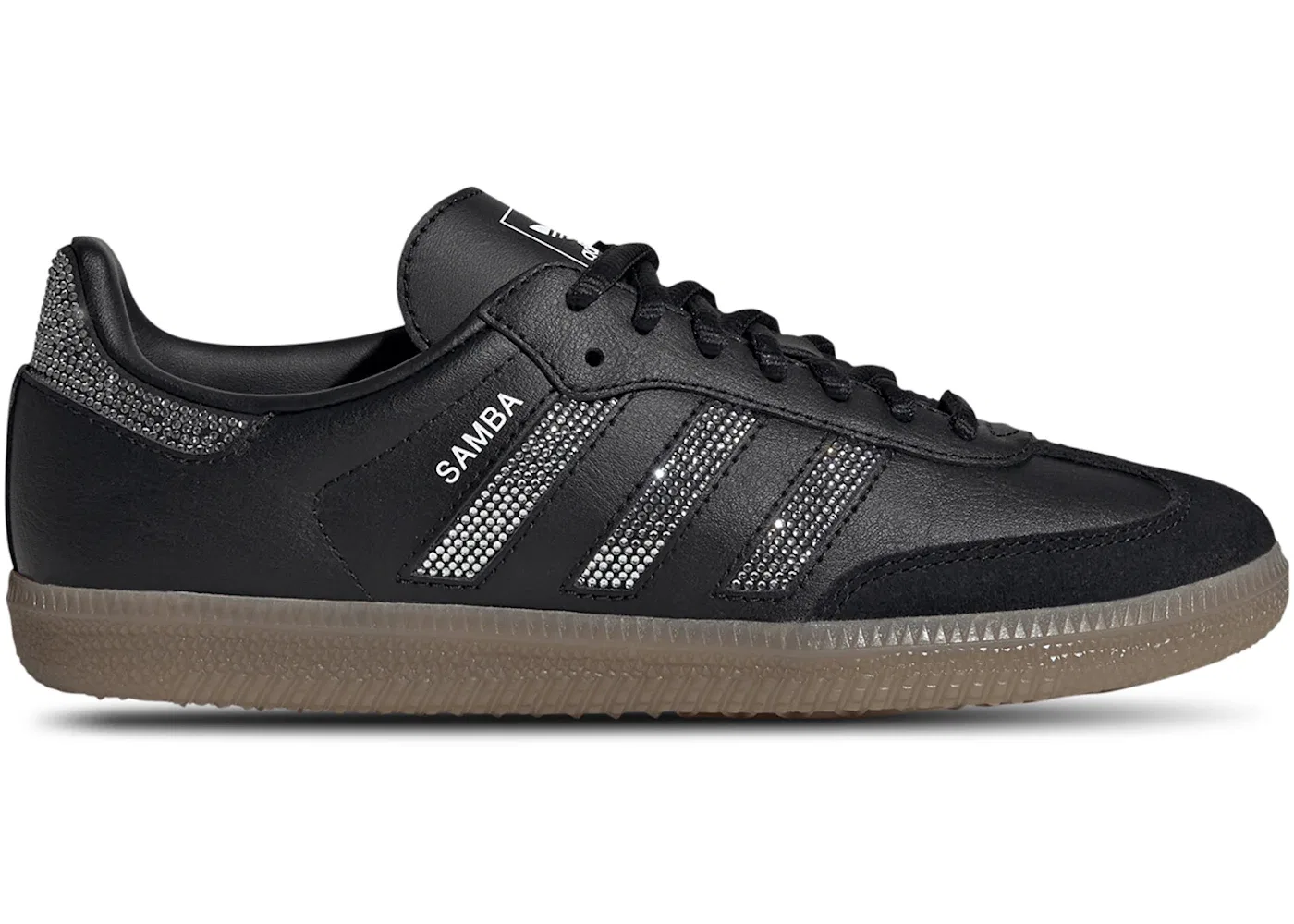 Детские кроссовки Lifestyle с принтом Adidas Samba OG, Core Black/Core Black/Silver Metallic