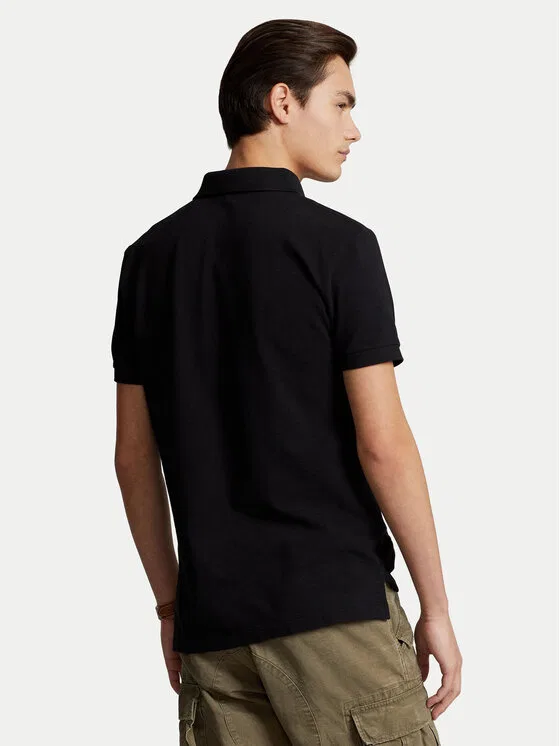 Поло slim fit Core Replen Polo Ralph Lauren, черный — фото 3
