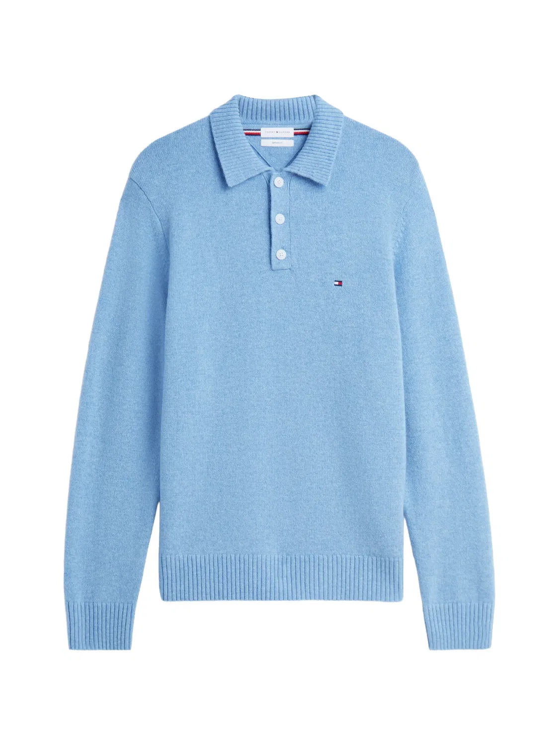 Tommy Hilfiger Вязаное поло с вышитым логотипом - синий