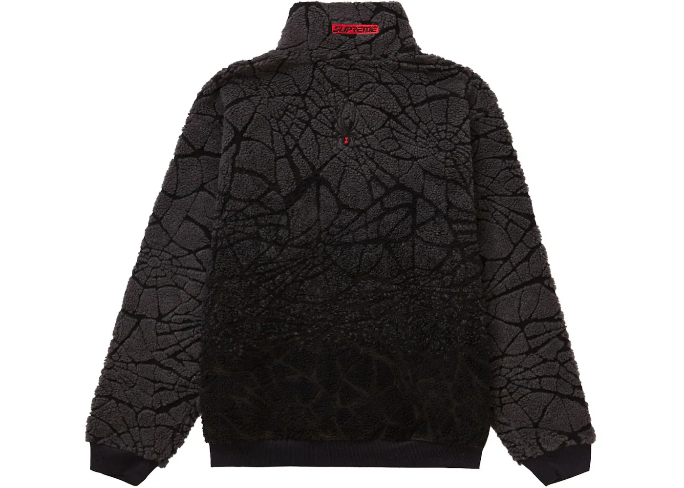 Мужская куртка-флис с принтом Spyder Web Polar Fleece Supreme, Black — фото 2