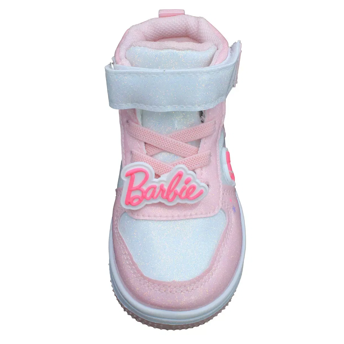Детские кроссовки для девочек высокие Barbie, Light Pink Glitter Barbie — фото 4