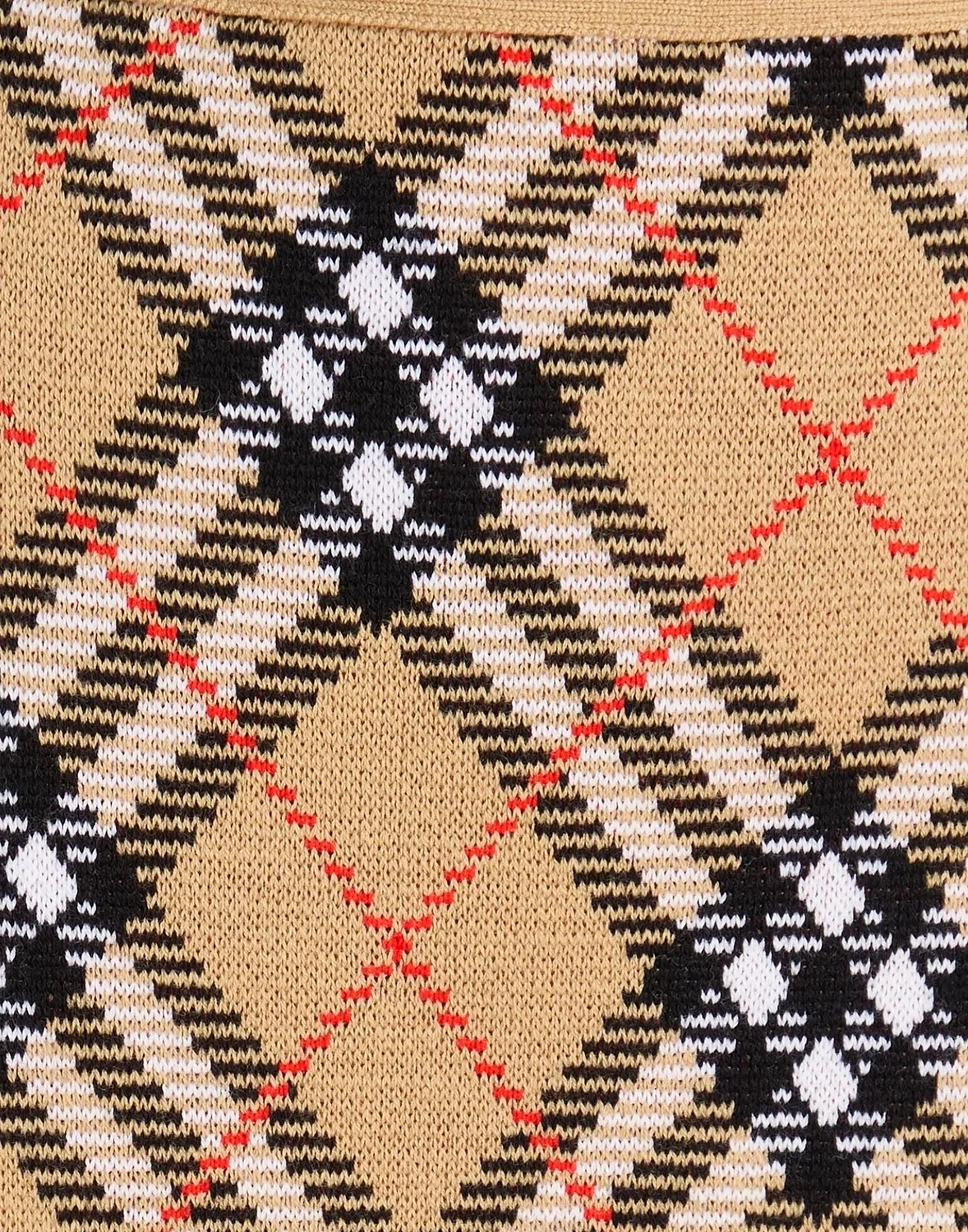 Женская расклешенная юбка с принтом Burberry, бежевый — фото 4