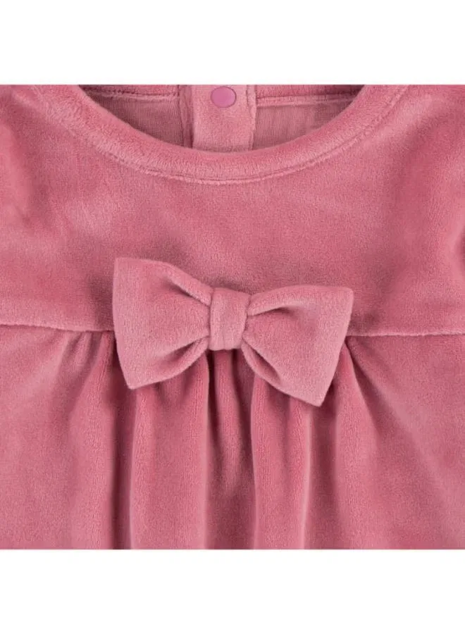 Комбинезон из велюра Huggies, розовый — фото 3