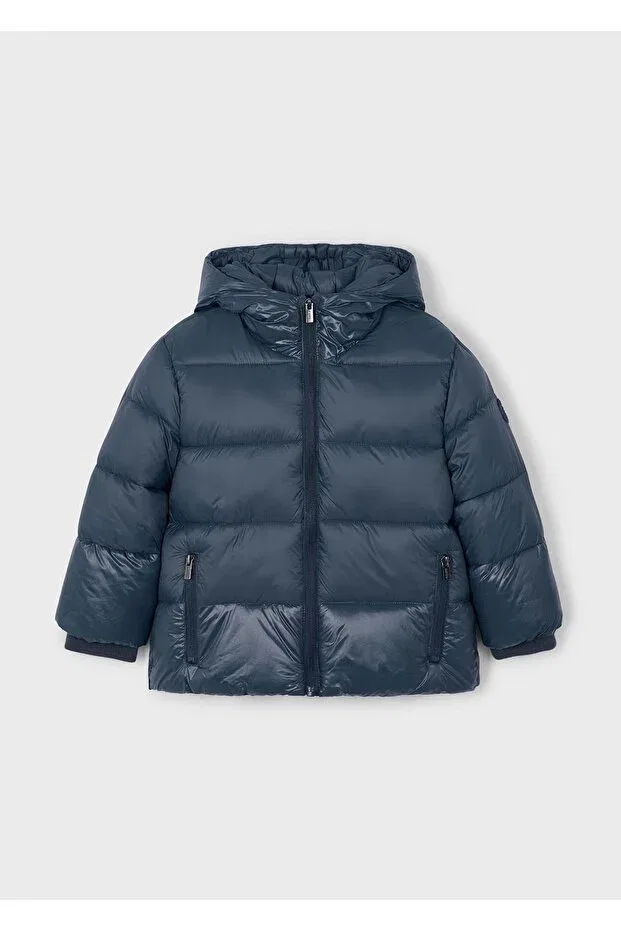 Детское пальто для девочек с капюшоном 4416 Mayoral, Navy Blue — фото 2