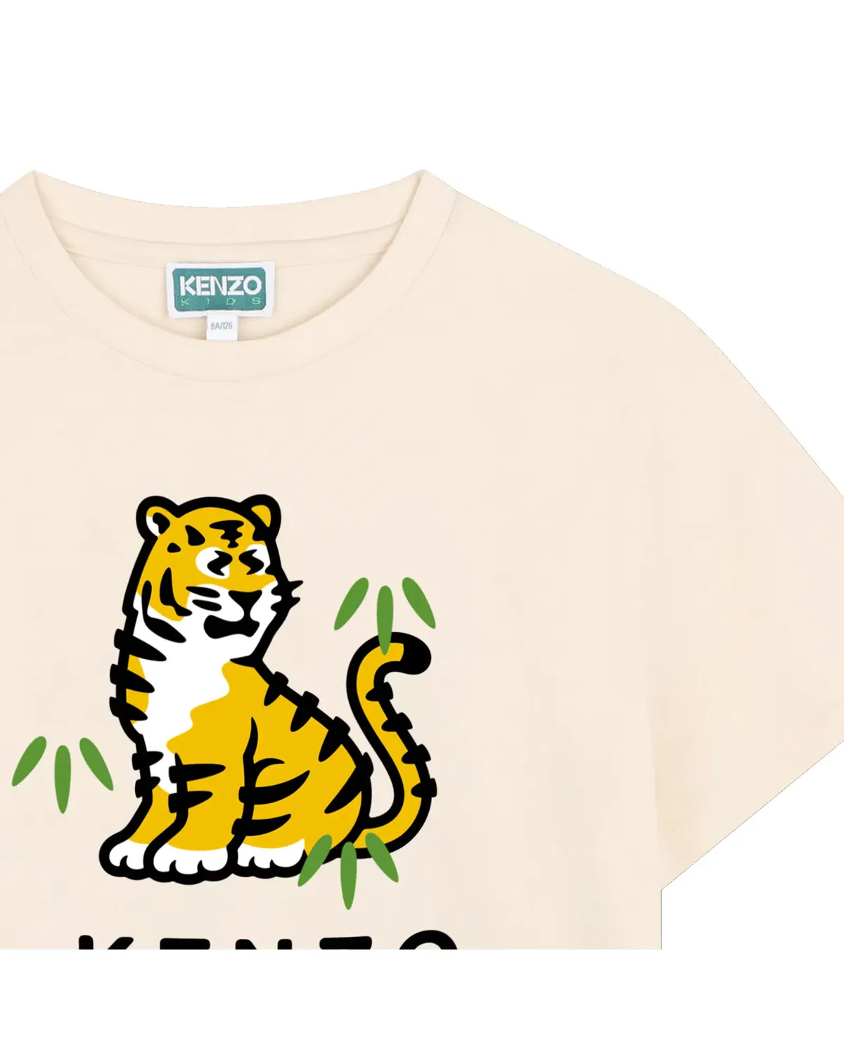 Детская футболка для мальчиков с принтом Kenzo Kids, Marrón Claro — фото 2