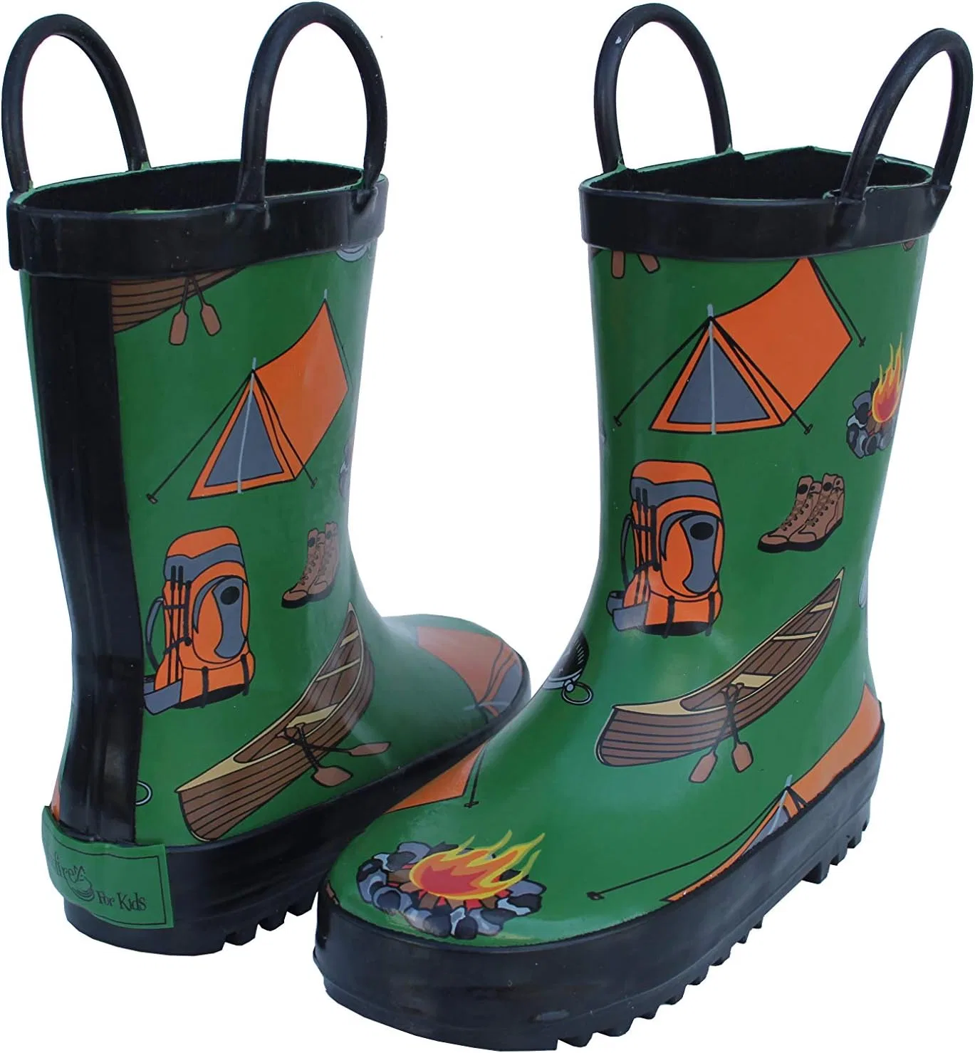 Детские резиновые сапоги для мальчиков Foxfire, Green Camping