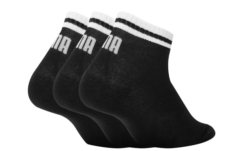 Детские носки-невидимки с логотипом PUMA, комплект из 3 пар, Black — фото 3