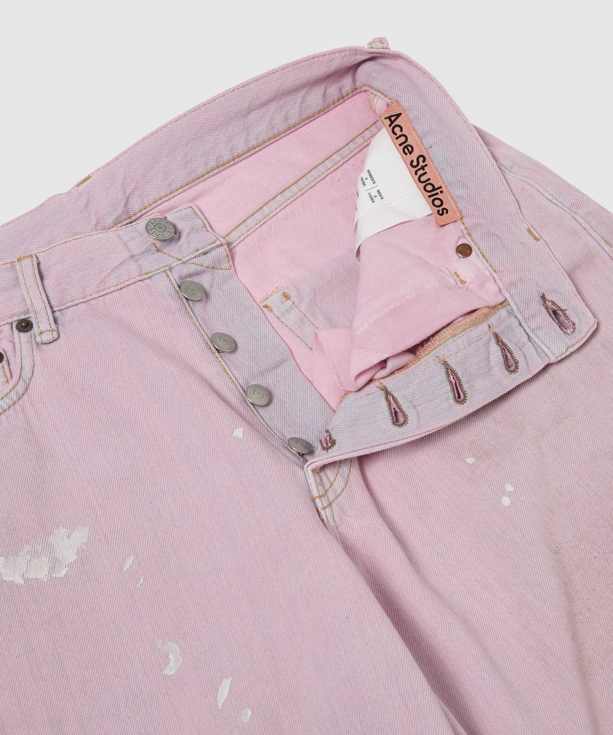 Джинсы свободного кроя с принтом 1981 U Pink Trafalgar Acne Studios, Pink — фото 3