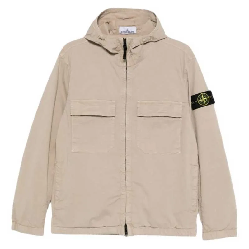 Худи из хлопка STONE ISLAND, бежевый