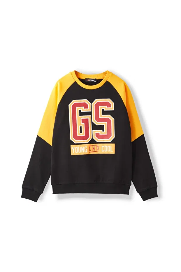 Детское худи для девочек с принтом Galatasaray Kids Sweatshirt C252077 Gsstore, Yellow/Black