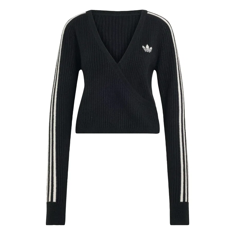 Свитер ADIDAS ORIGINALS 'Adidas Originals By Jennie' черного цвета — фото 3