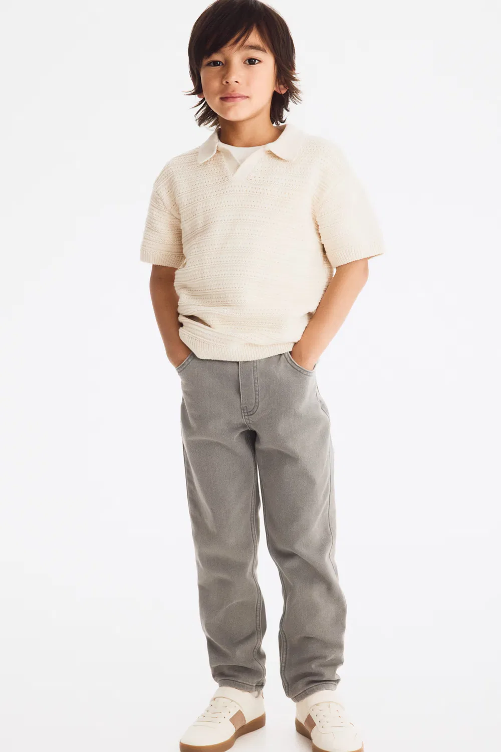 Джинсовые спортивные штаны из хлопка H&M, Helles Denimgrau — фото 2
