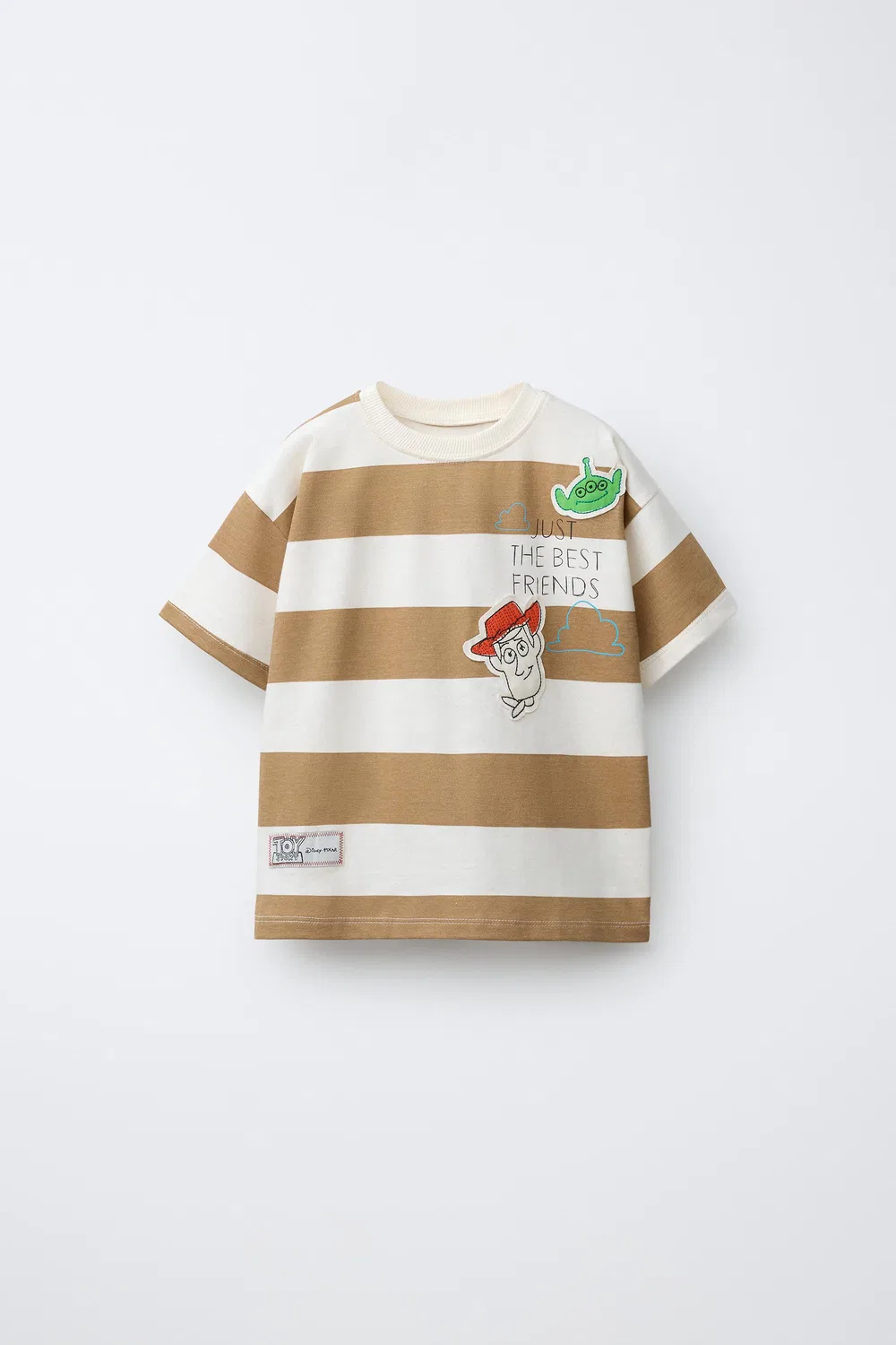 Футболка с полосатой нашивкой «История игрушек» Disney Pixar ZARA, Light Brown