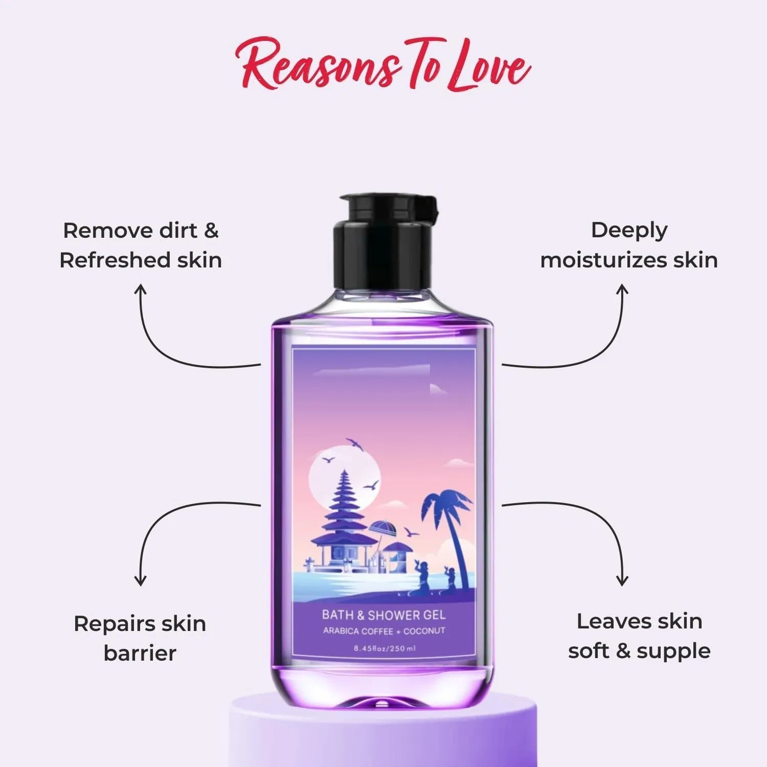 Гель для душа VK Luxury Body Wash, освежающий и увлажняющий, 250 мл Generisch — фото 3