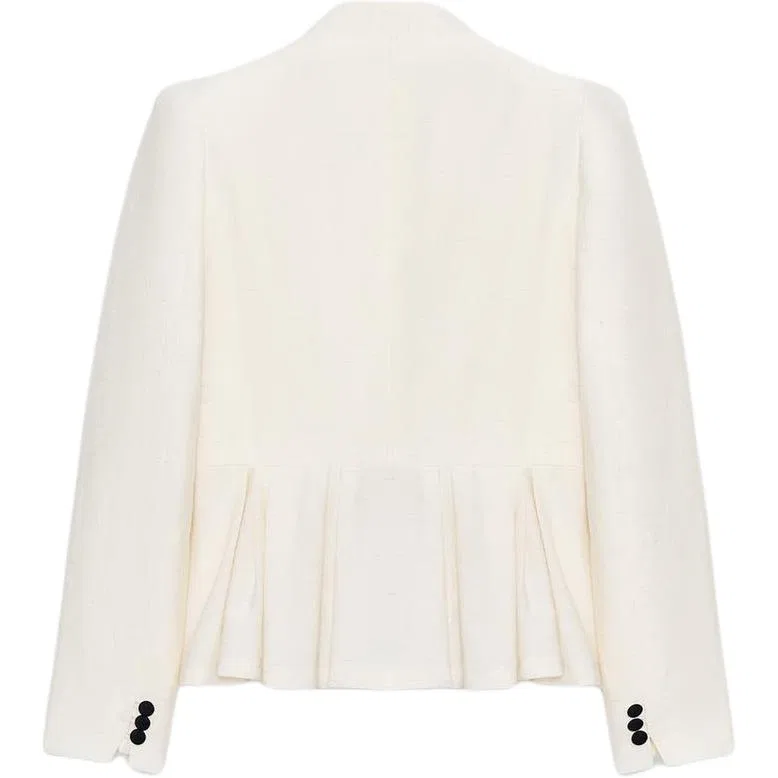 Женский деловой костюм с V-образным вырезом Light Beige ZARA, Light Beige — фото 3