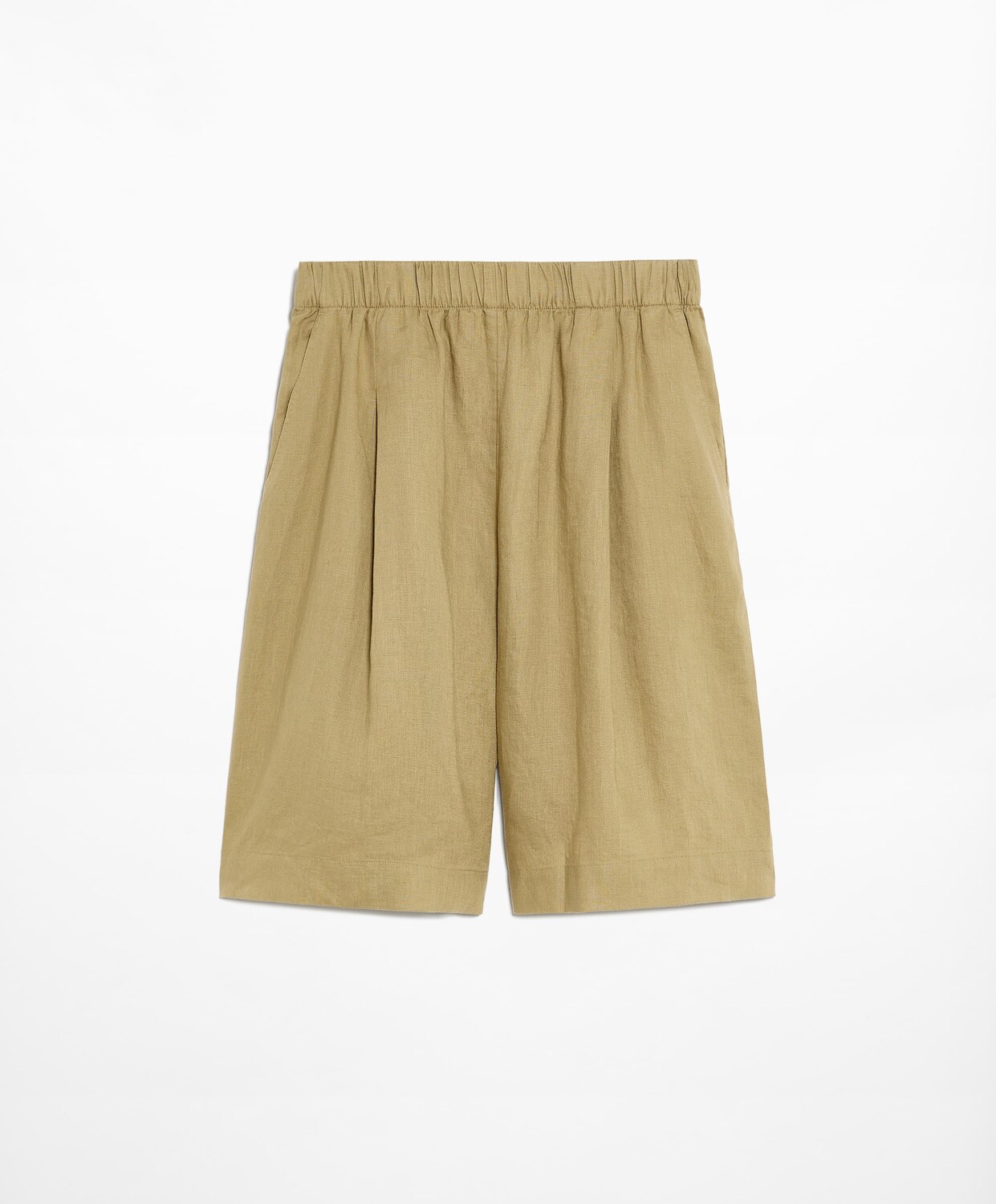 

Шорты Oysho Linen Bermuda, светло-зеленый