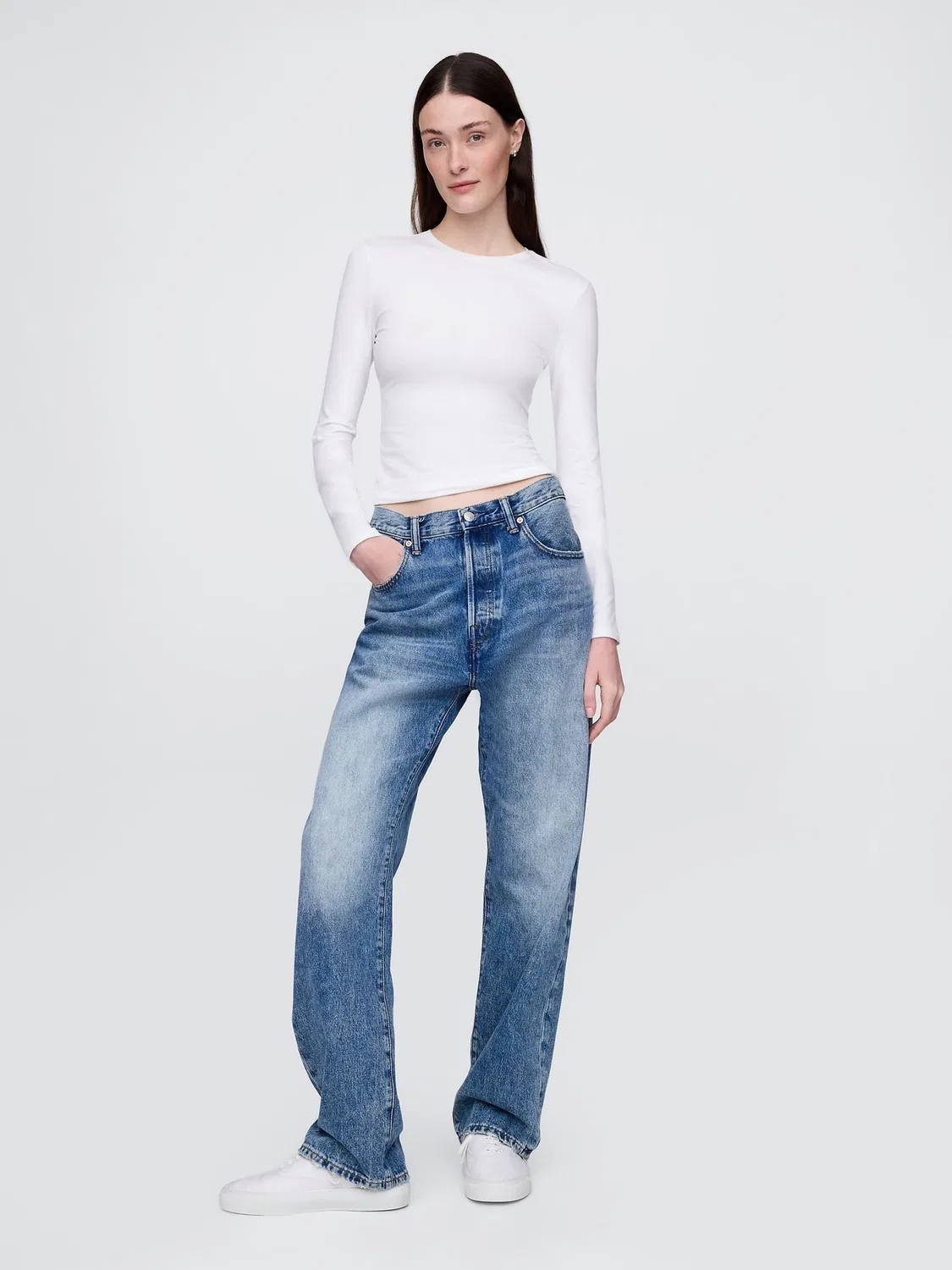 Футболка с длинным рукавом CloseKnit Gap, белый — фото 3