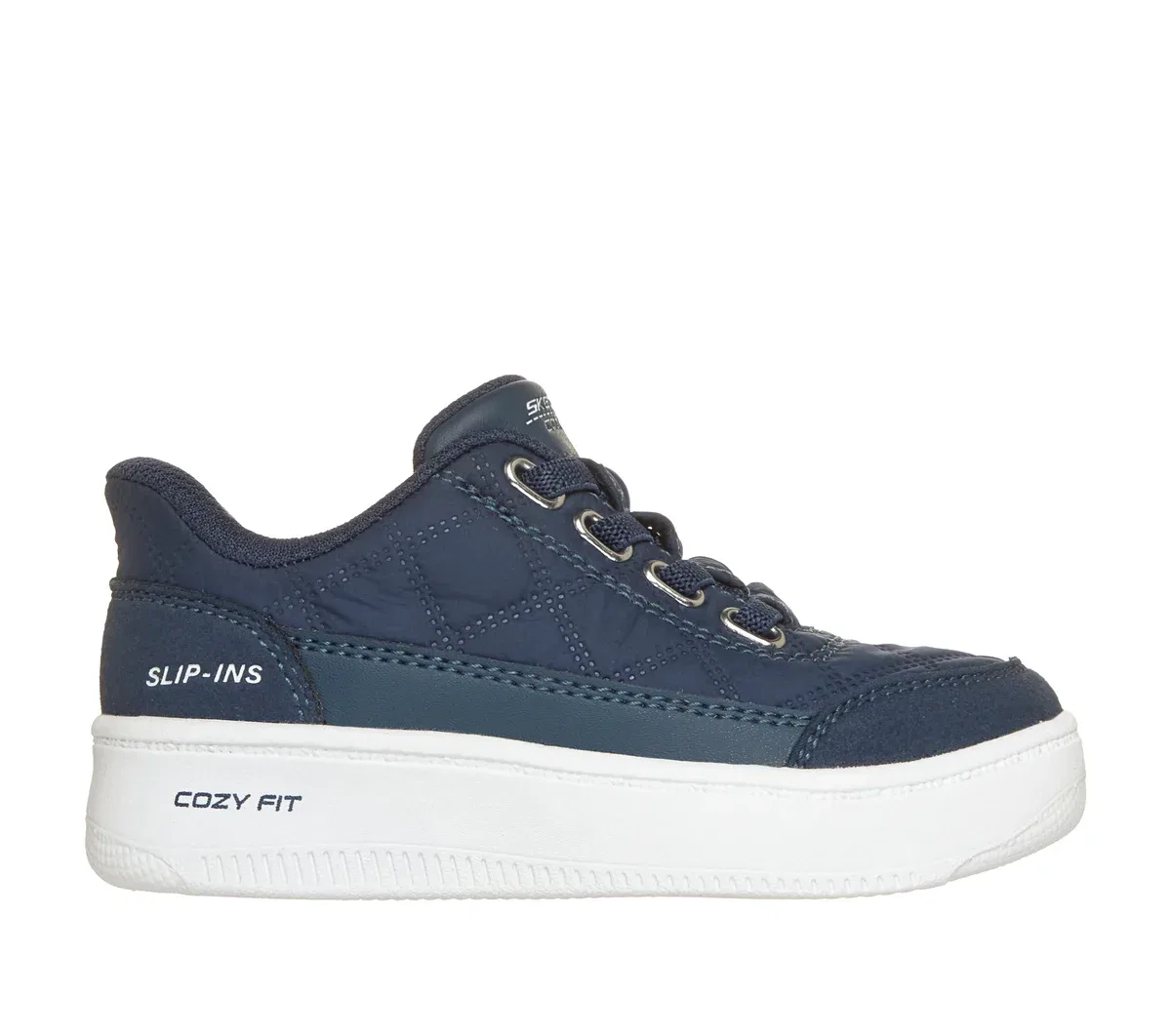 Детские слипоны Sport Court 92 - Cozy Fit Daze Skechers, тёмно-синий