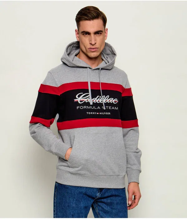 Мужское худи Tommy Hilfiger X Cadillac Formula 1, серый