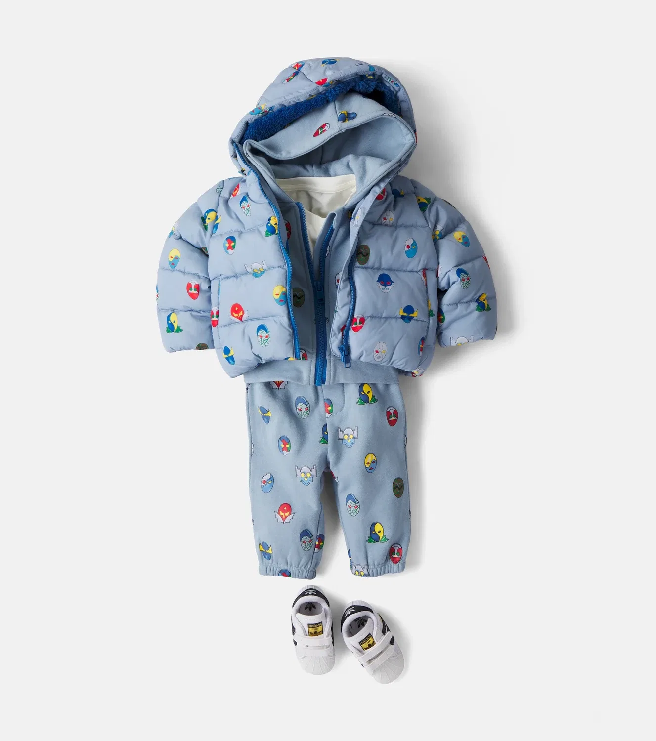 Легкая куртка с принтом Blue Nebbia/Multicol Stella Mccartney Kids, синий — фото 2