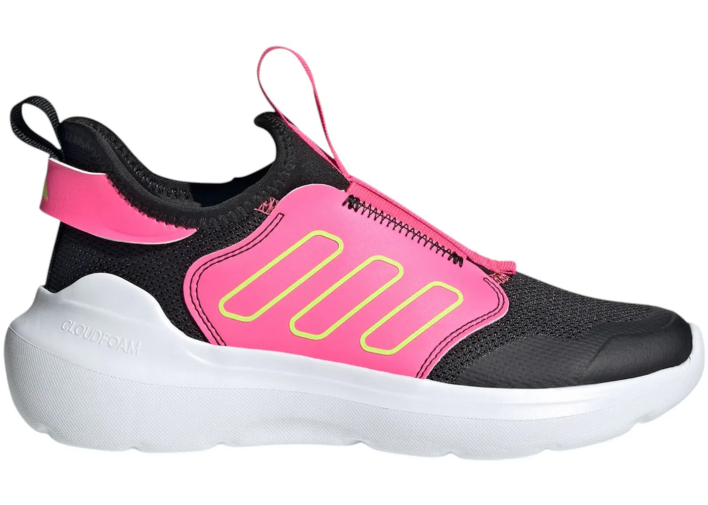 Детские кроссовки для повседневной носки Adidas Tensaur Comfort, Core Black/Lucid Pink/Lucid Lemon