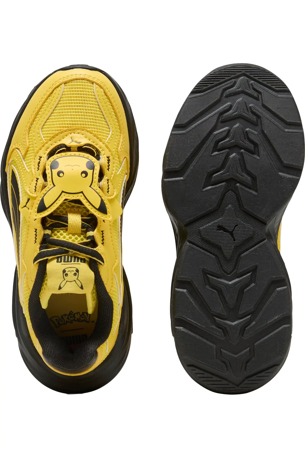 Детские кроссовки с подвеской Пикачу Fade NITRO Pikachu PUMA, Energizing Yellow/Puma Black — фото 4